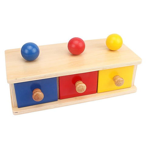 Three drawer ball box toy
