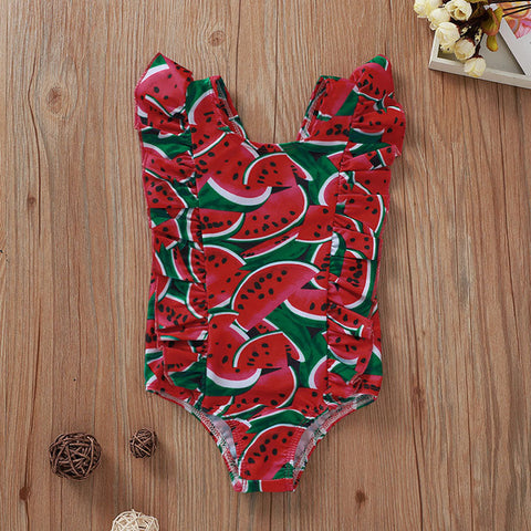 Summer Swimsuit Little Girl Bikini Set Fruit Print
