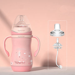 Stainless Steel Milk Bottle  Straw Cup Maternal