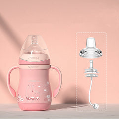 Stainless Steel Milk Bottle  Straw Cup Maternal