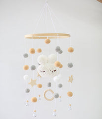 Wooden Ring Wind Chime Bed Bell Children's Room Decoration Model