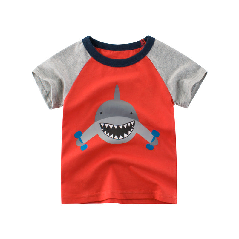 Children's short sleeve  Cute Fish T-shirt