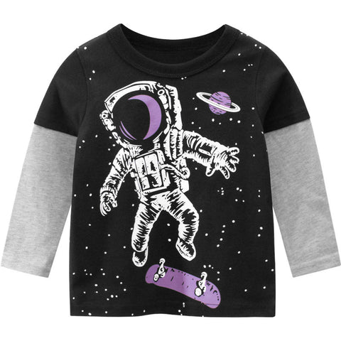 Boys Long Sleeve Astronaut T-shirt