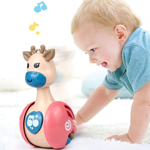 Sliding Deer Baby Tumbler Rattle Learning Education Toys