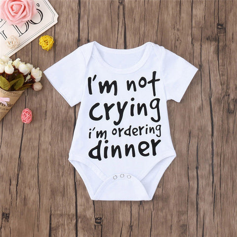 Baby Bodysuit Funny: I am not crying