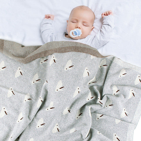 Baby Blanket Knitted Bunny Hug Blanket